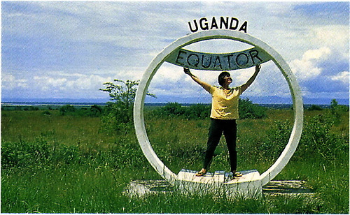 우간다의 적도 표지판