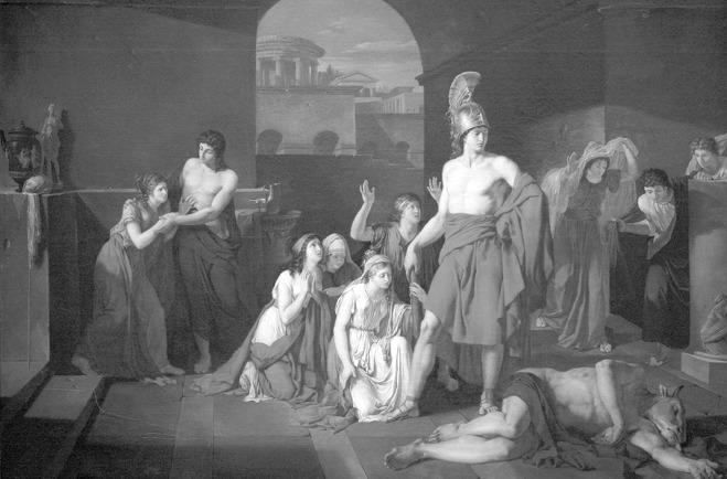 미노타우로스를 처치한 테세우스, Charles-Edouard Chaise, 1791년경
