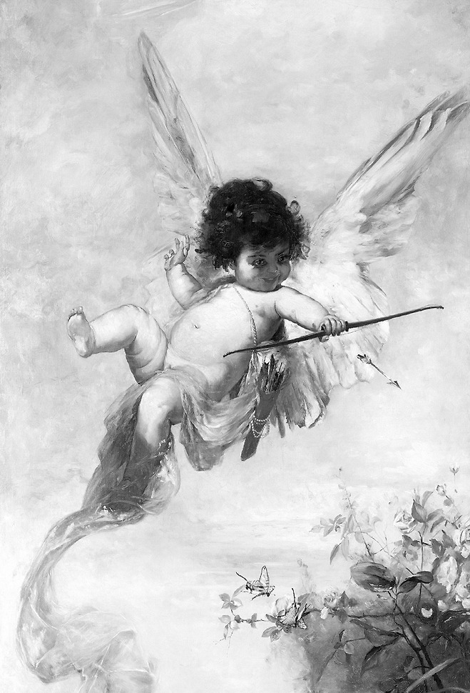 화살을 날리는 에로스, Julius Kronberg, 1885