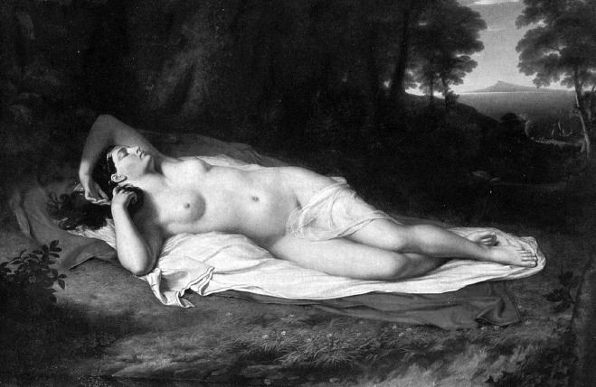 낙소스에서 잠을 자는 아리아드네, John Vanderlyn, 1808-1812