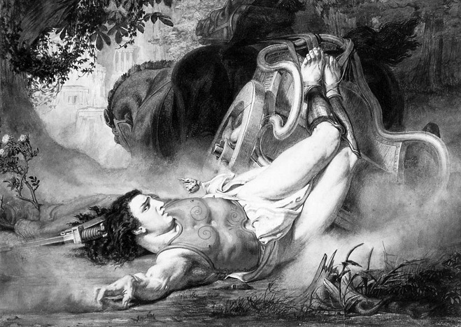 히폴리토스의 죽음, Lawrence Alma Tadema, 1860
