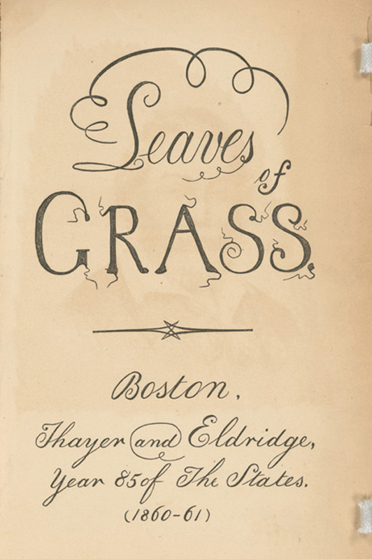 1860년 미국에서 발행된 《풀잎》 속표지