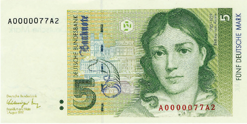 5마르크 지폐 앞