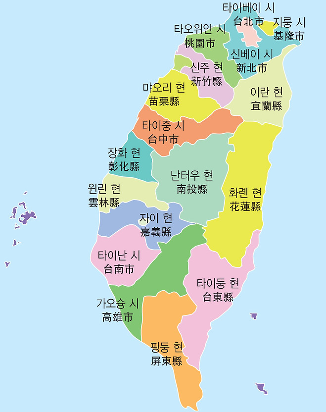 타이완 지도