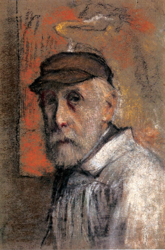 〈노년의 자화상〉, 파스텔, 1900, 47.5×32.5cm, 오스트리아 취리히 라우 재단