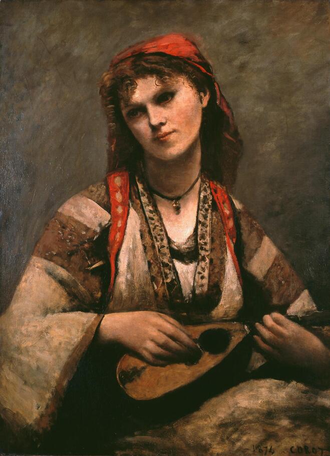 코로, 〈만돌린을 든 소녀〉(1874)