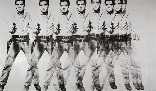 앤디 워홀, 〈여덟 개의 엘비스〉, 캔버스에 실크 스크린, 실버 스프레이 / 200×370cm
