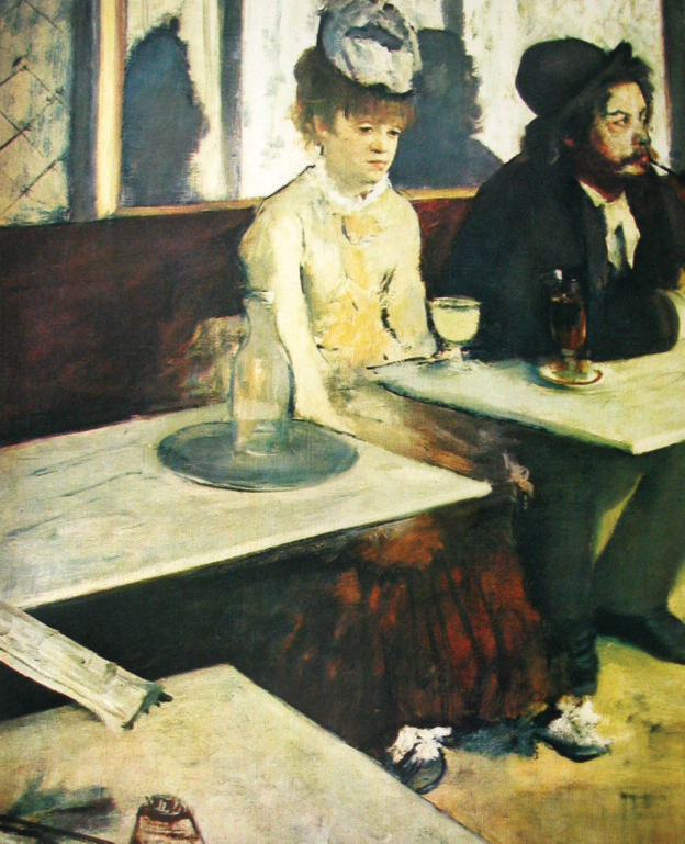 에드가 드가, 압생트, 캔버스에 유화, 1876년 파리, 루브르 미술관