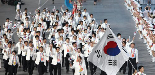 보기 민망한 올림픽 한국선수단 입장