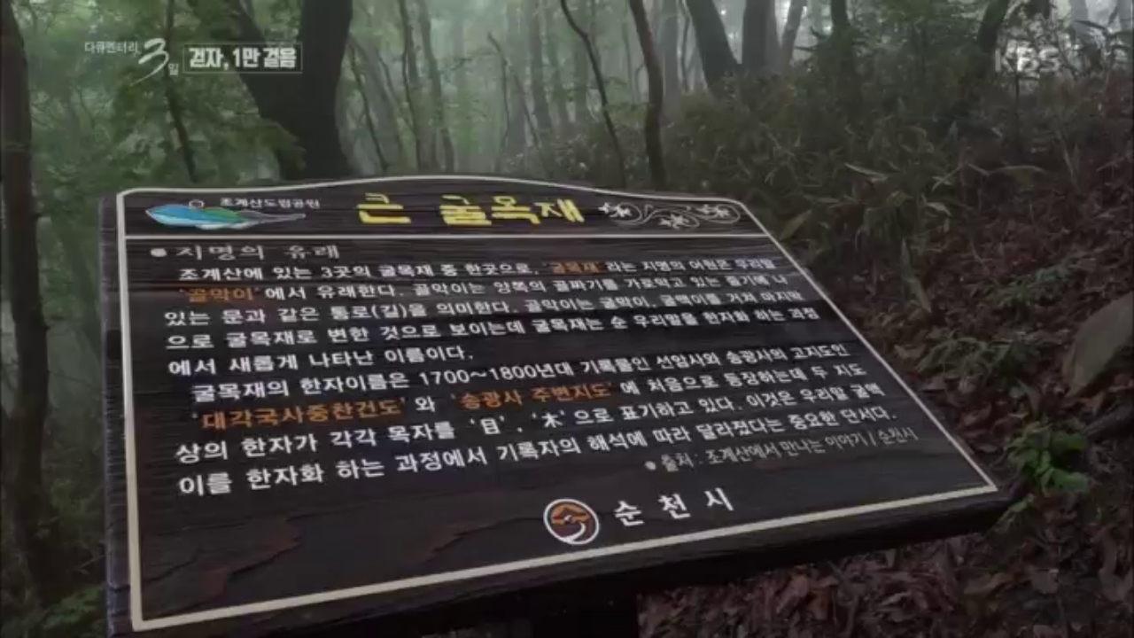 인생의 꽃길, 큰 굴목재