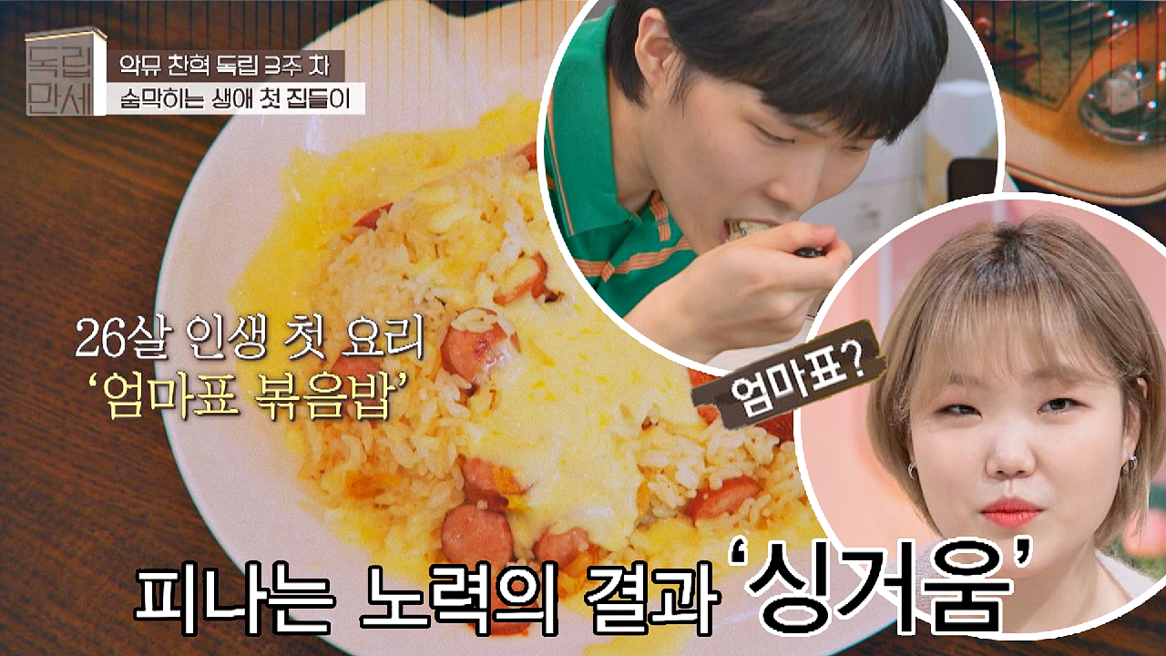 피나는 노력을 했지만 '싱거움'만 남은 이찬혁의 '엄마표 볶음밥?' | JTBC 210322 방송