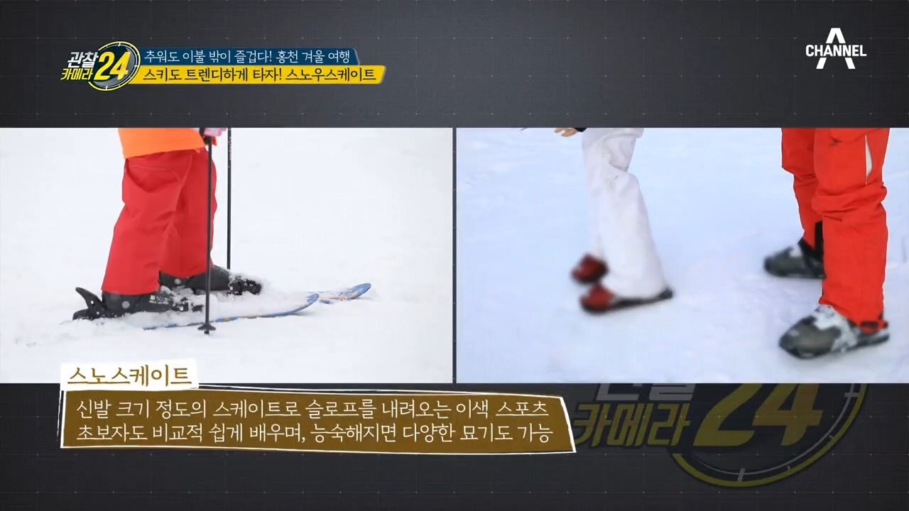 ↖멋짐 뿜뿜↗장비없이 스키를 탄다?! 트렌디한 스노스케이트!