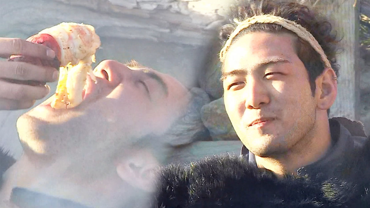 “너무 맛있어요” 백호, 웃음 한가득 크레이 피시 먹방