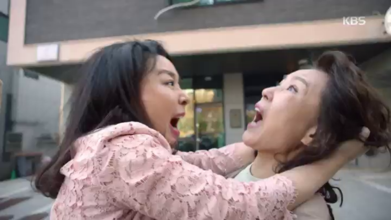 서로 선 넘는 말싸움 끝에 결국 머리채 잡아버린 차화연과 김보연...!