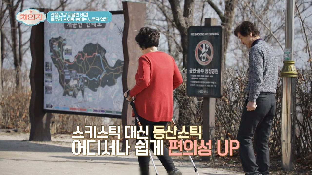 관절 건강 되살린 비결, 칼로리 소모량 높이는 ☞노르딕 워킹