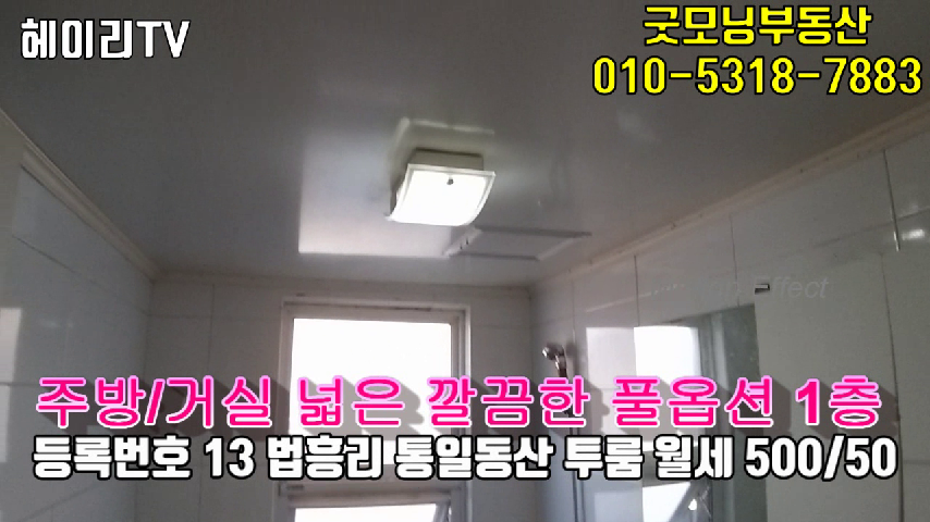  파주 탄현면 법흥리 투룸 월세 500/50만 풀옵션 거실 넓고 쾌적한 집