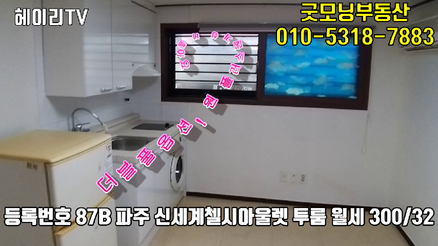  파주 투룸, 탄현면 법흥리 신세계아울렛 인접 전원마을내 더블원룸형 투룸 임대