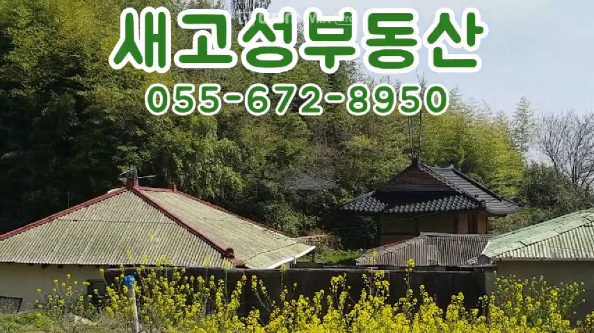  경남고성부동산 바닷가 인근마을..산아래쪽 동네 민가 뒷쪽에 올라 앉아 있는 나대지(건축허가득)(동해면)