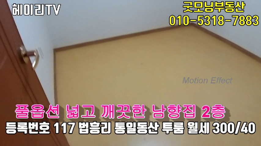  파주 탄현면 법흥리 투룸 월세 300/40만 도배 장판 깨끗한 풀옵션 남향집 