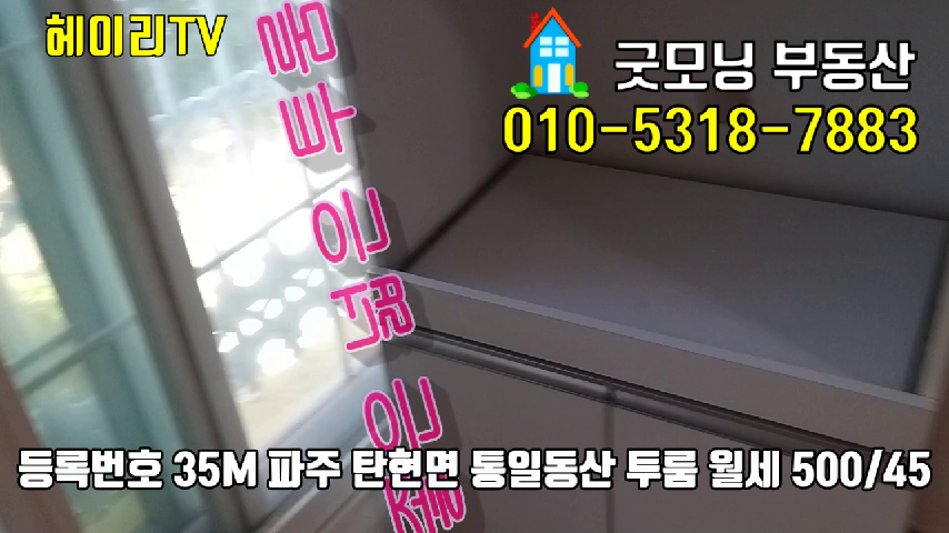  파주 탄현면 법흥리 통일동산 투룸 임대 풀옵션 개방감 좋은 넓은 집 2층