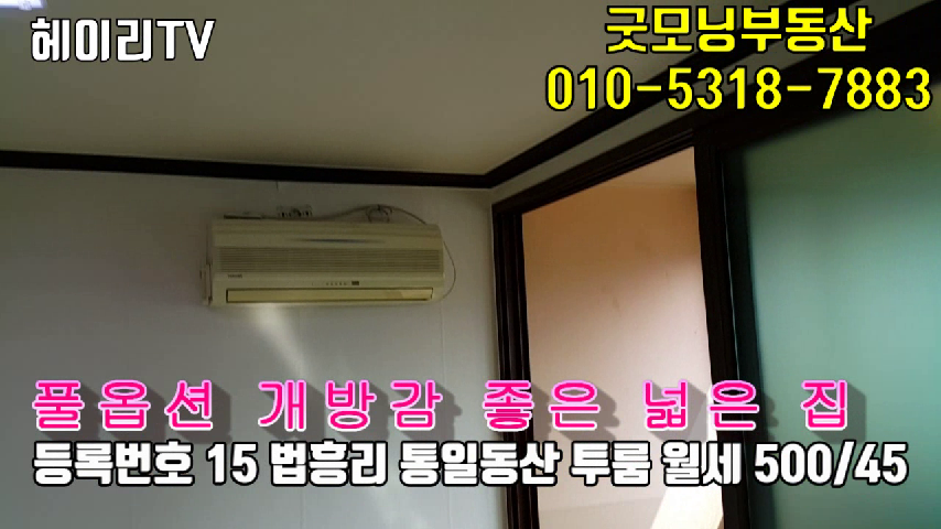  파주 탄현면 법흥리 투룸 월세 500/45만 풀옵션 개방감 좋은 넓은 집 1층