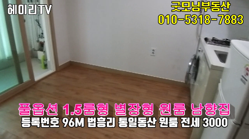  파주 탄현면 법흥리 원룸 전세 임대 풀옵션 투베이형 남향집 2층