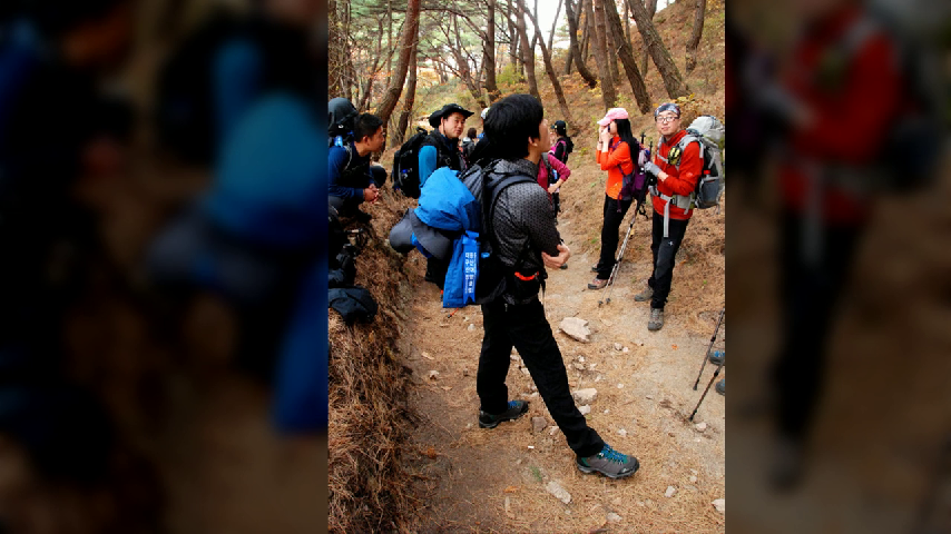  男과 女의 등산 스타일의 차이점에 대하여~등산 선두 선정 방법에 대하여~대구산장산악회 아웃도어스쿨 