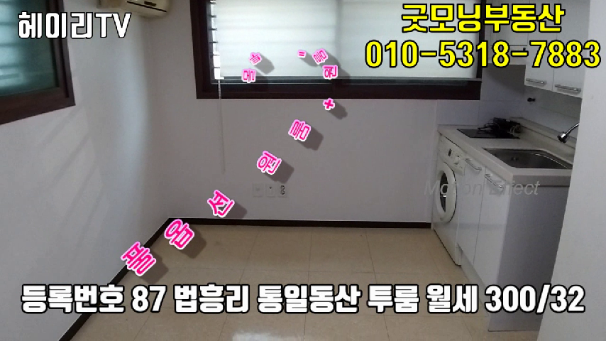  파주 헤이리 투룸 월세 300/32만 원룸 플러스 원룸
