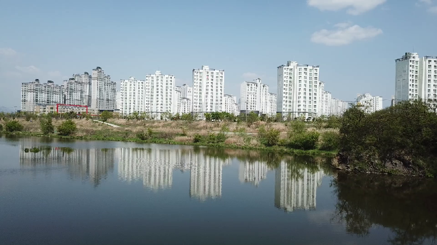 [드론]첨단지구 보훈병원 주변 영산강 풍경 - kakaoTV [드론]첨단지구 보훈병원 주변 영산강 풍경