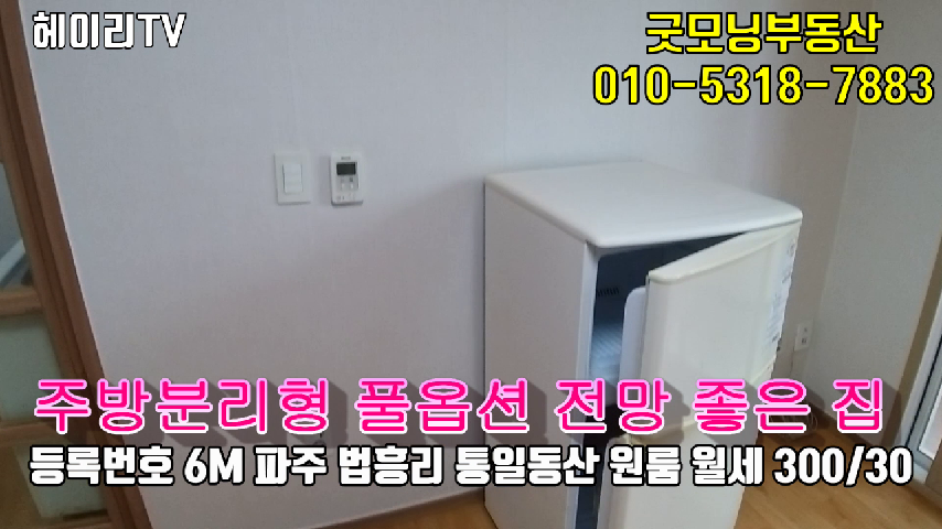  파주 헤이리 원룸 임대 법흥리 통일동산 전원마을내 풀옵션 전망좋은 넓은 집