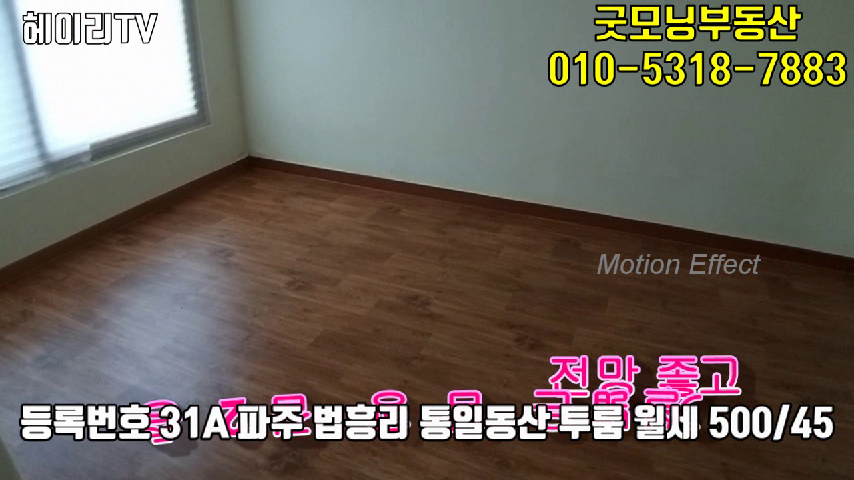  파주 탄현면 법흥리 통일동산 투룸 임대 전망좋고 거실넓은 남향집 2층