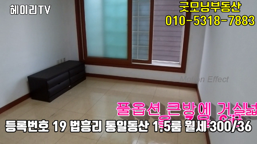  파주 탄현면 통일동산 시그네틱스 1.5룸 월세 300/36만 풀옵션 2층