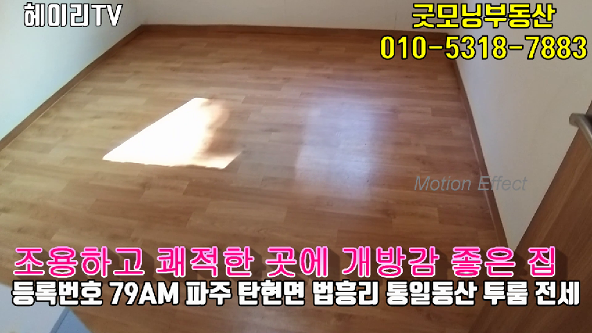  파주 탄현면 성동리 투룸 인접 법흥리 통일동산 투룸 전세 6천만 풀옵션 남향집 2층
