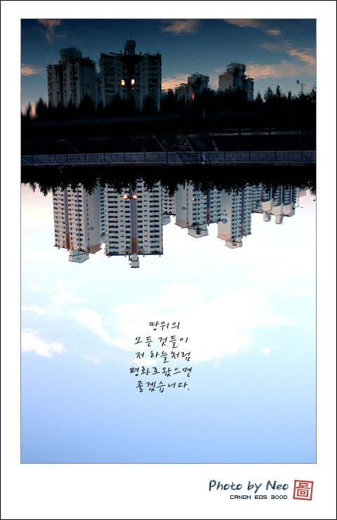 반영, 호수, 디카