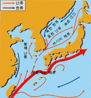 우리나라해류도