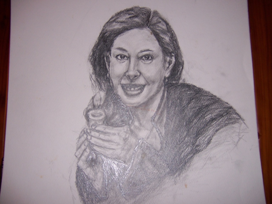 엄마가 아가에게주는 웃음과 소맘(나의 그림)