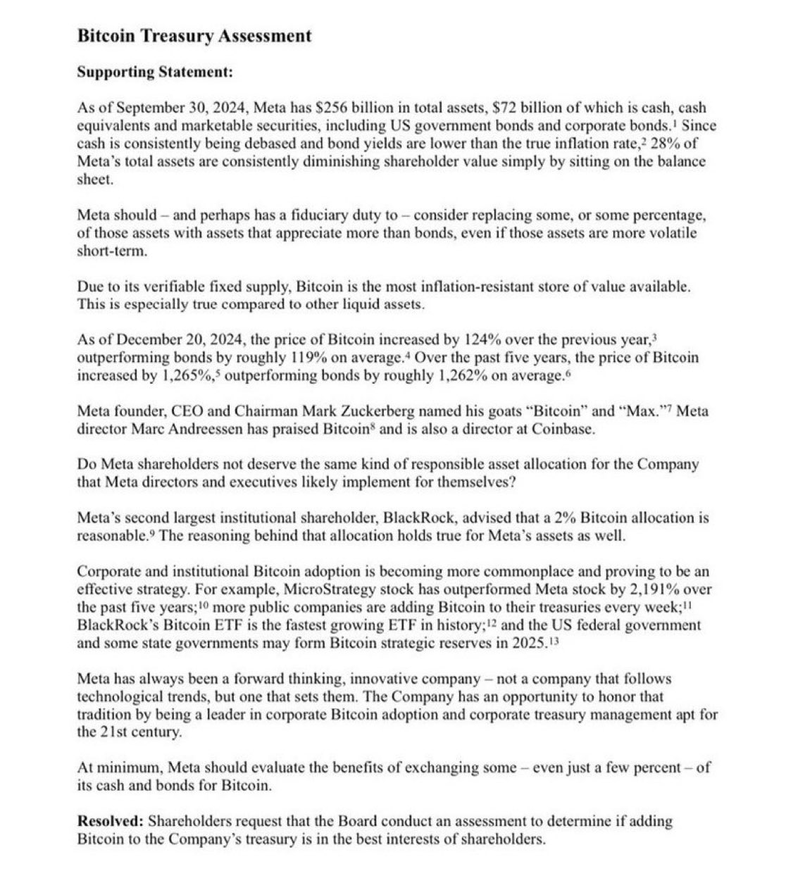 단독 속보] META 비트코인 기업 자산 편입 제안