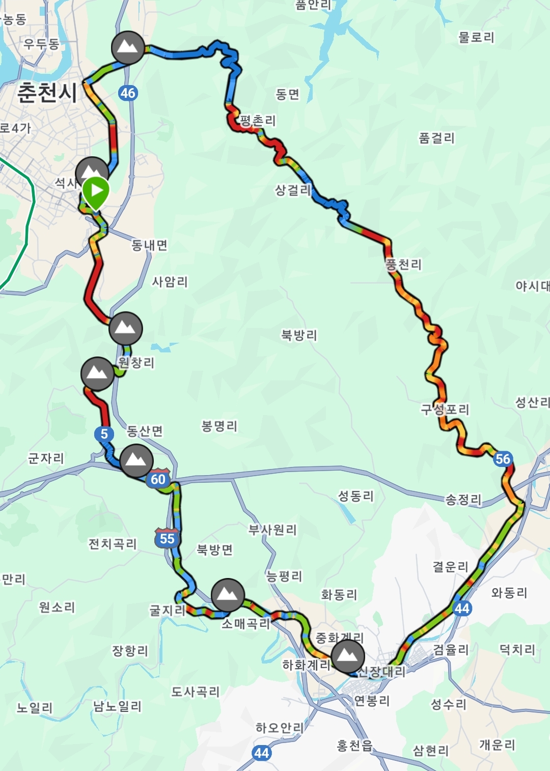춘천 홍천 자전거 코스 춘천 홍천 자전거 코스 