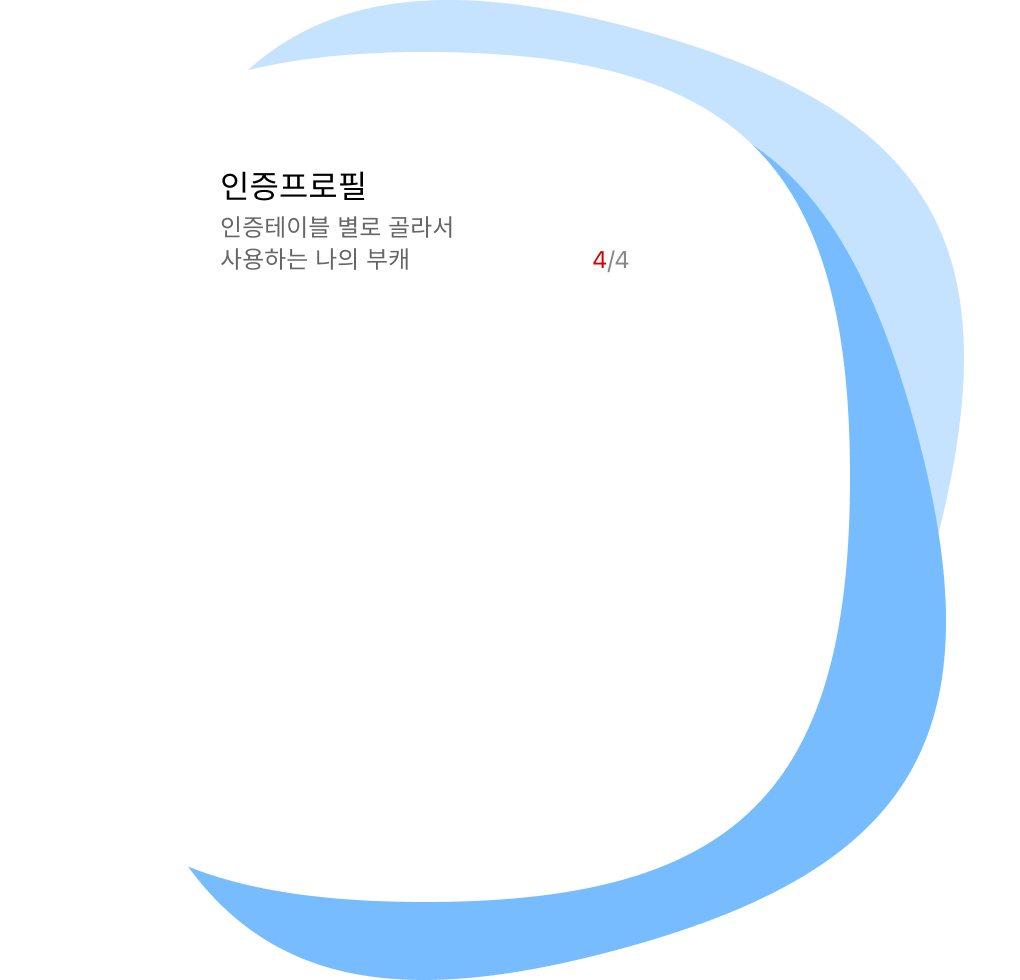 인증프로필 - 인증테이블 별로 골라서 사용하는 나의 부캐