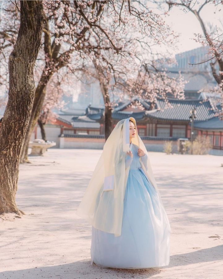 오로라, 물결, 꽃잎을 담아낸 것 같은 느낌의 한복.jpg | 인스티즈