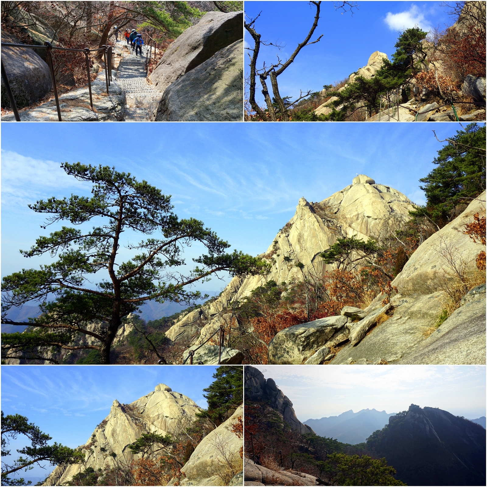 북한산의 만경대.백운대.인수봉 이미지