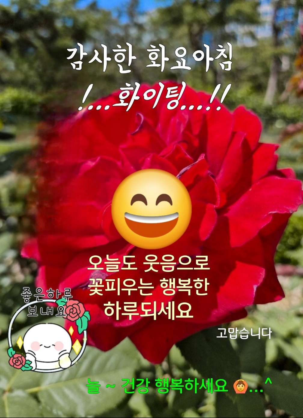 화요일,카톡인사 나눠여 - ▣-이미지 자료 - 그대가 머문자리