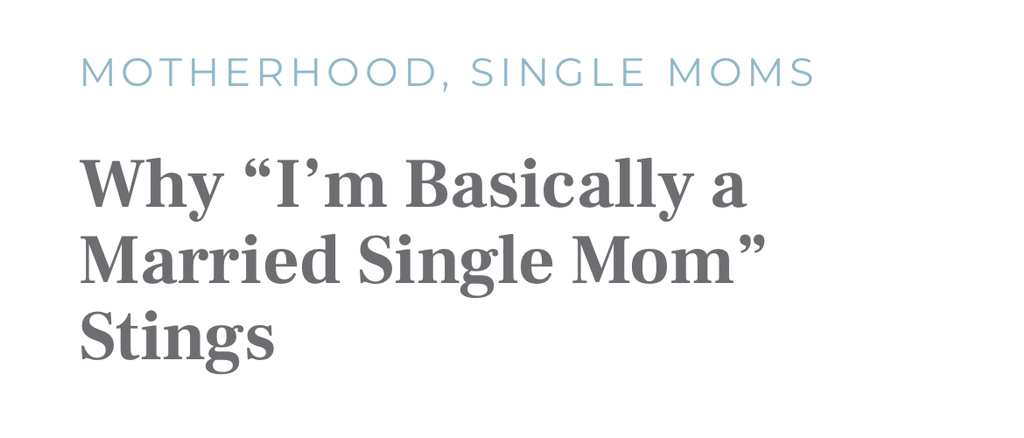 양웹에서 유행한다는 단어 '결혼한 싱글맘(married single mom)' | 인스티즈