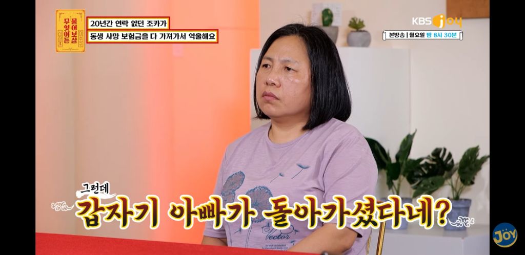 [물어보살] 남동생 사망보험금 독식한 조카 | 인스티즈