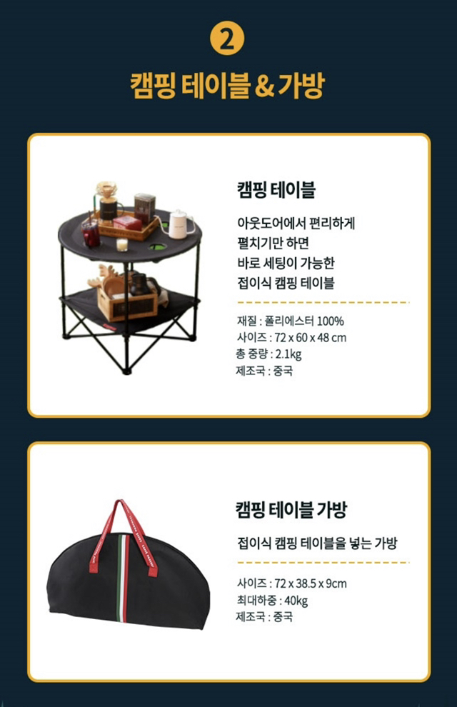파스쿠치 캠핑 테이블&폴더블 체어 세트 - Soul Lounge - 소울드레서 (SoulDresser) 소울드레서 (SoulDresser)