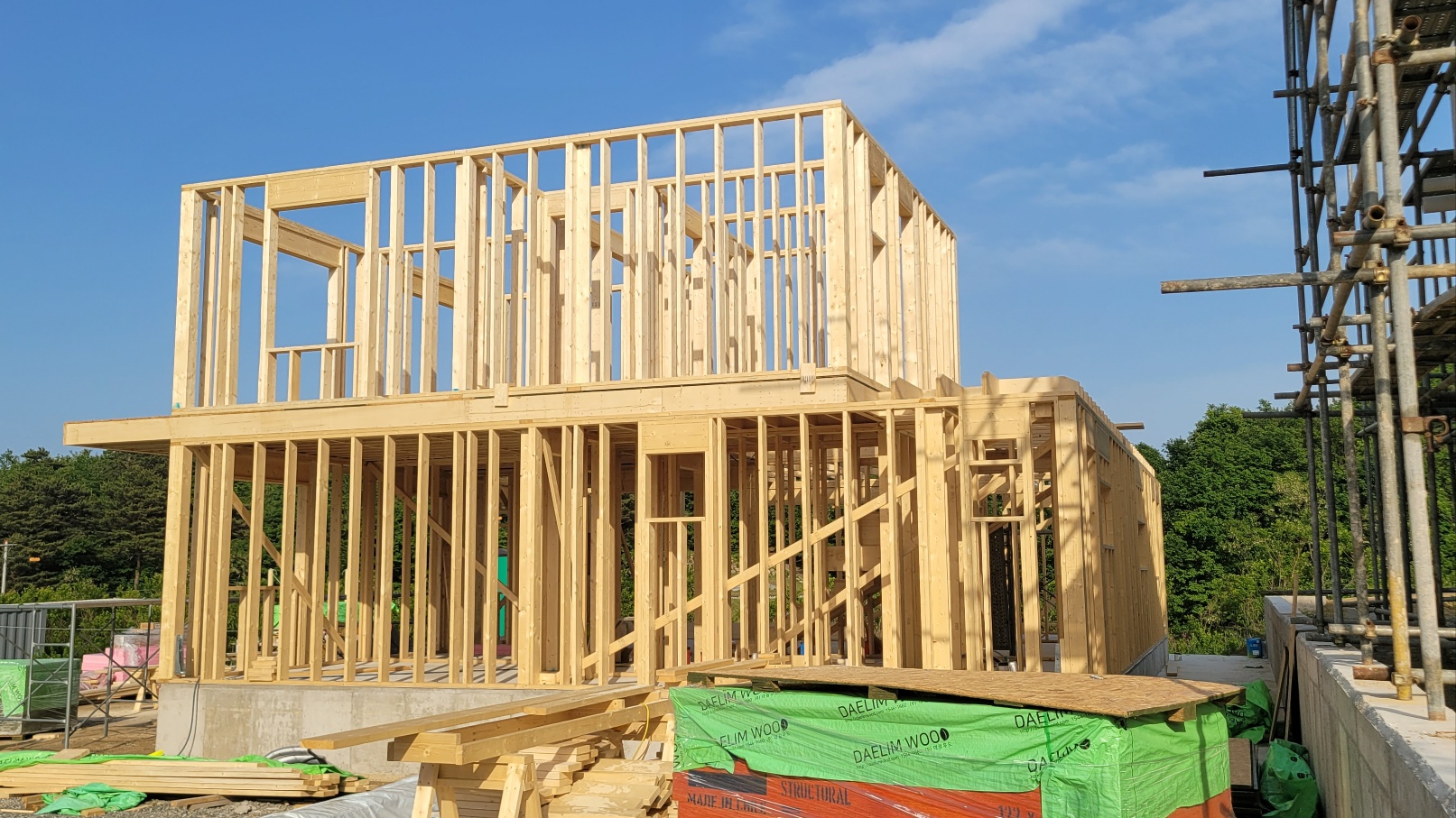 ◇양양 정암 - 2층 벽체 시공 외 - 양양 정암 45 - (주)나무집사랑