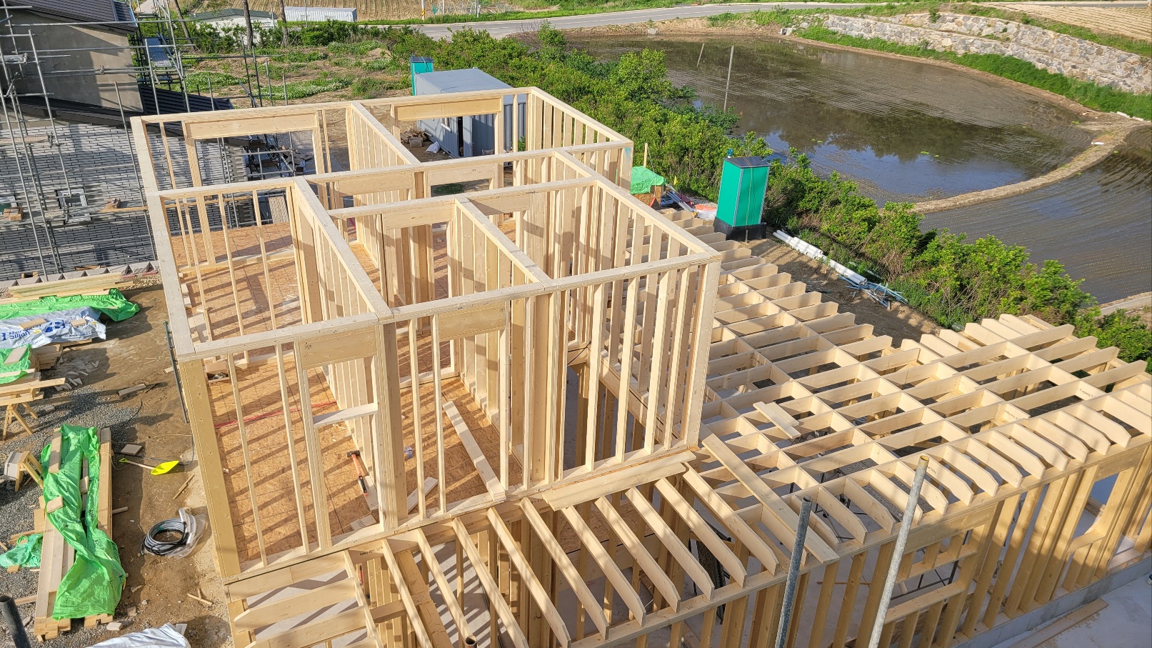 ◇양양 정암 - 2층 벽체 시공 외 - 양양 정암 45 - (주)나무집사랑