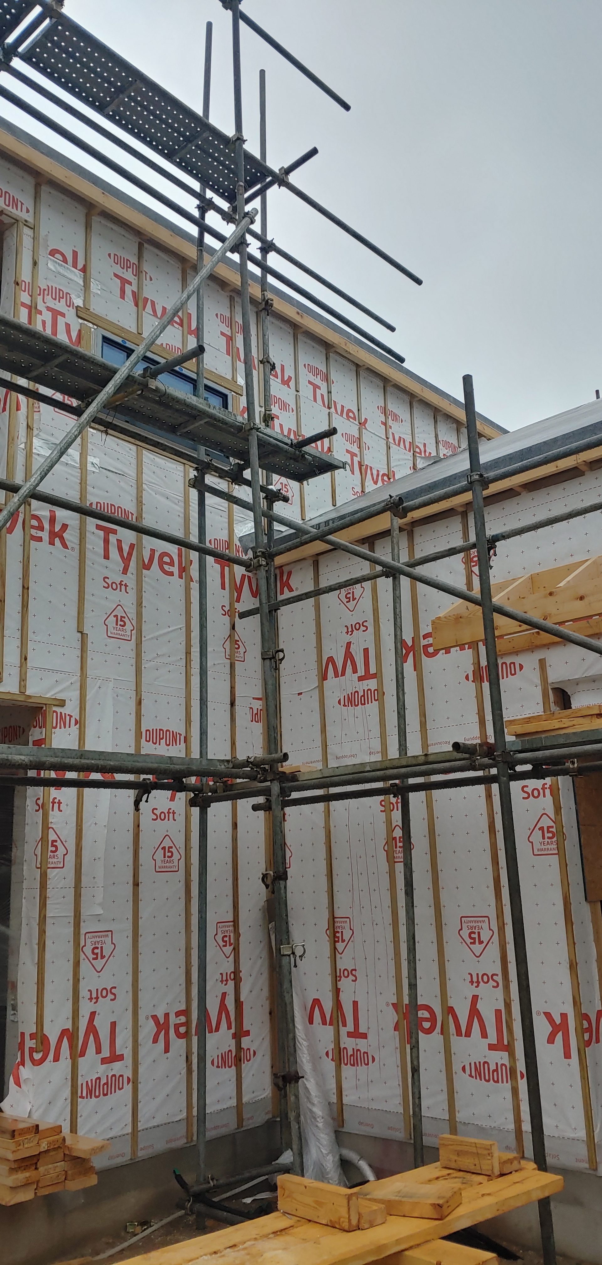 계룡다울터 골조작업- 작업중 우천으로 철수 - 계룡 다울터 42 - (주)나무집사랑