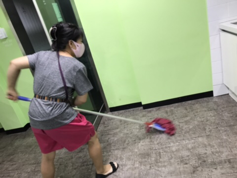 청소하는호랑이 이미지