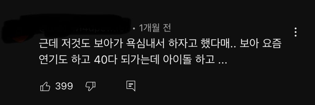 갓더비트가 자기때문에 만들어진거라는 악플때문에 속상했다는 보아 | 인스티즈